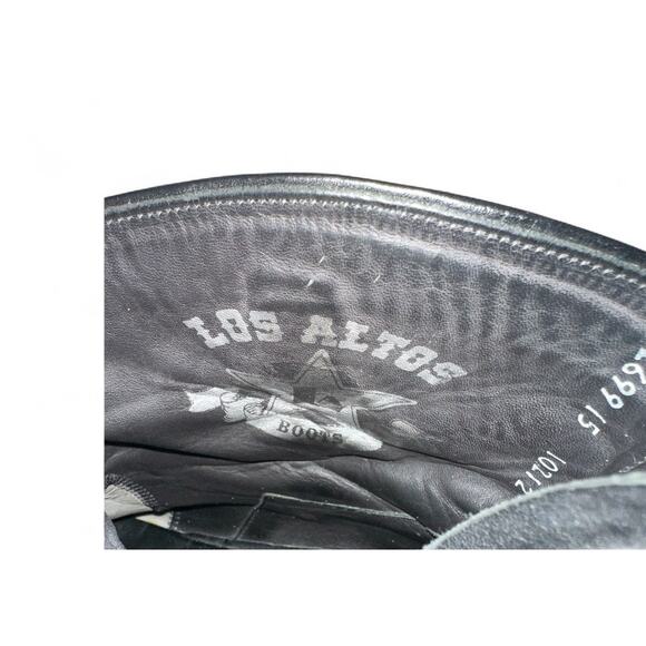 Los Altos Men's Lizard Skin European Western Square Toe Short Boots Size 8 EE - Picture 8 of 9